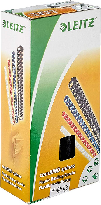 Пластиковые пружины для переплета 12 мм 21 отверстие черные 100 шт Esselte 35043 Киев - изображение 1