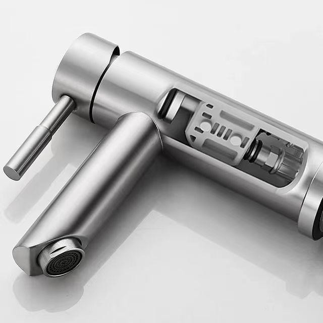 Смеситель для умывальника Haiba SUS 001-A нержавеющая сталь (HB3910) Черновцы - изображение 3