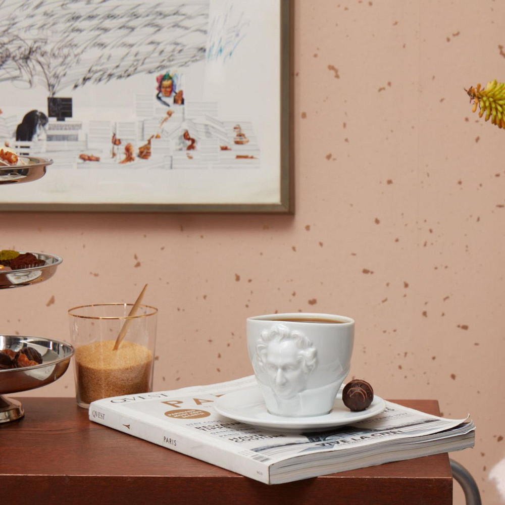 Чашка зі блюдцем Tassen Йоганн Вольфганг фон Гете (260 мл) порцелянова Білий Київ - фото 2