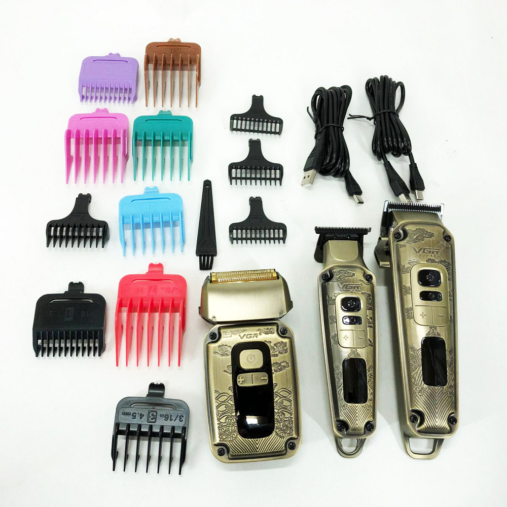 Професійна акумуляторна машинка Акумулятор VGR, Бездротовий акумуляторний тример для стрижки волосся KN-67 Львів - фото 16