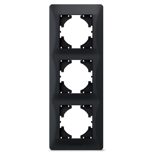 BINERA чорний графіт Рамка вертикальна 3-а Videx Житомир - фото 2