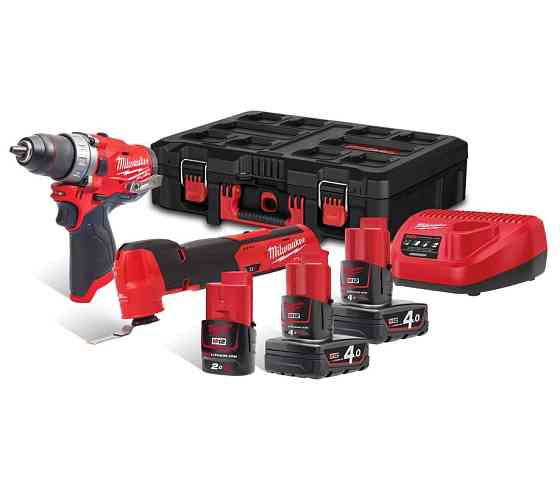 Набір з 2х інструментів безщіткових акумуляторних MILWAUKEE M12 FPP2AX-423P (Дриль-шурупокрут M12 FUEL FDD-0, Одеса