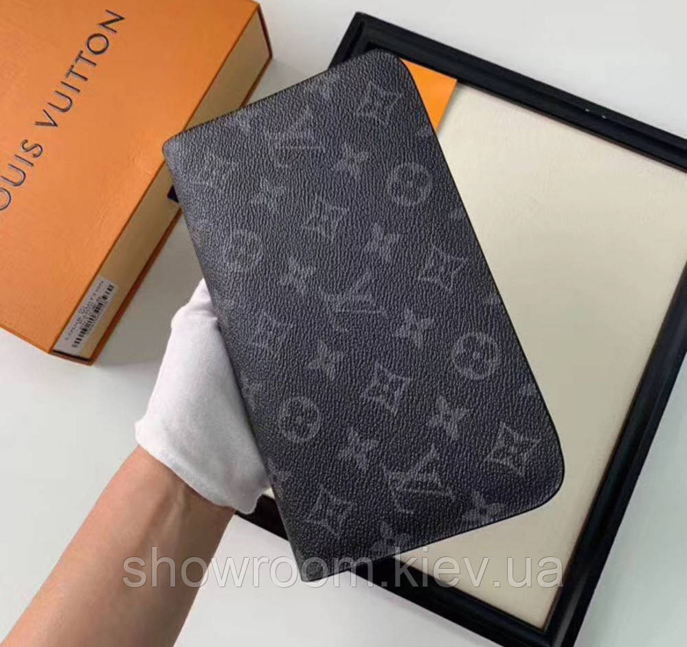 Мужской брендовый клатч барсетка LV (2012) dark grey Киев - изображение 1