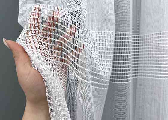 Тюль VR-Textil 2024т Жаккард Белый 400х270 см (42-1095) Киев