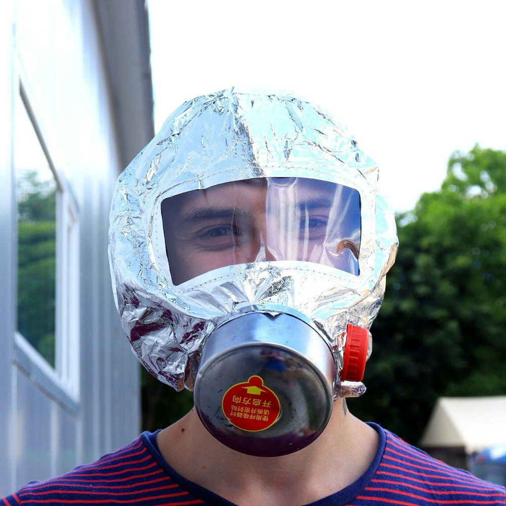 Протигаз для захисту від хімічних речовин із фільтром Fire mask / Протипожежна маска на 30 хвилин Київ - фото 9