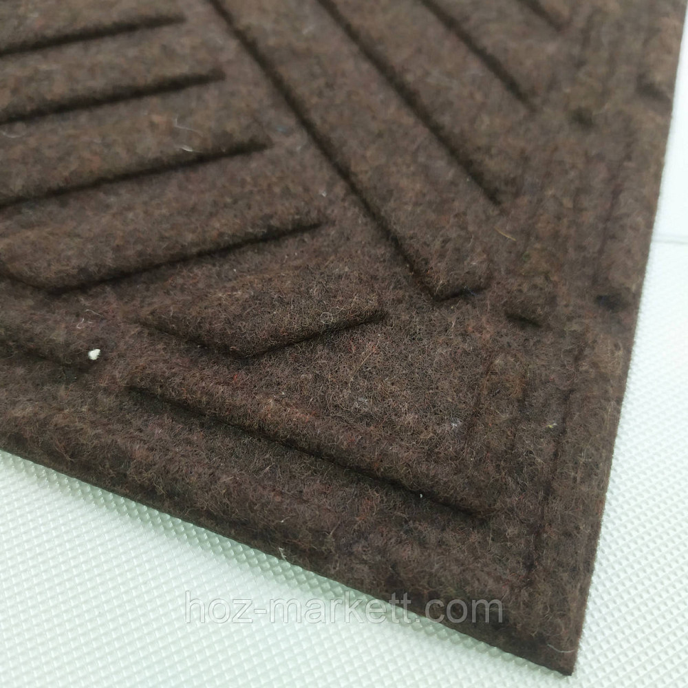 Коврик 60 х 40 см прорезиненный с ворсом в прихожую коричневый Харьков - изображение 6