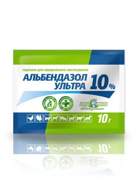 Альбендазол ультра 10% порошок 10 г O.L.KAR. Винница - изображение 1