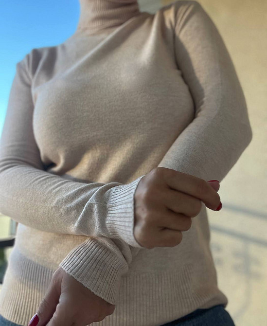 Гольф женский A-N 202 водолазка высокое горло, бежевый, one size Киев - изображение 3