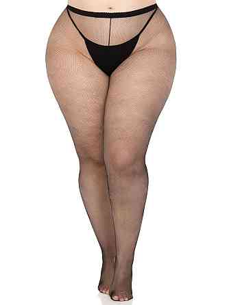 Колготки Leg Avenue Spandex micro net tights, 1X/2X, чорні, у дрібну сітку, середня посадка Sex Aura Київ
