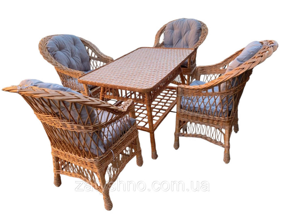 Мебель плетеная натуральная из лозы ан 4 человек Киев - изображение 3