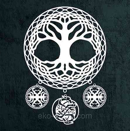 Декоративное настенное Панно «Ловец снов» Декор на стену 50*72 см, Белый Киев