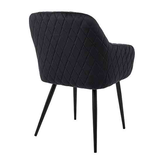 Стілець крісло м'який LibertyDesign U Jasmine 100 чорні ніжки Темно-сірий Київ