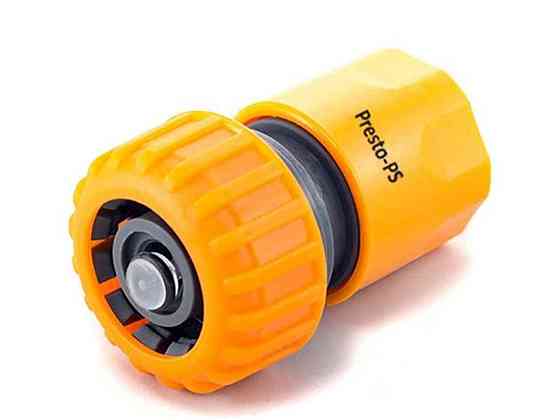 Коннектор 3/4 з аквастопом, для шланга (orange) 5820 ТМ PRESTO-PS Київ