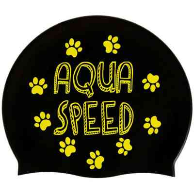Шапка для плавання Aqua Speed Kiddie 142-07 60649 чорний, принт Діт OSFM (5905718606498) Вінниця