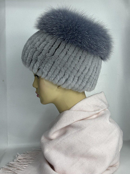 Шапка женская меховая Кубанка Медея Серый Харьков - изображение 4