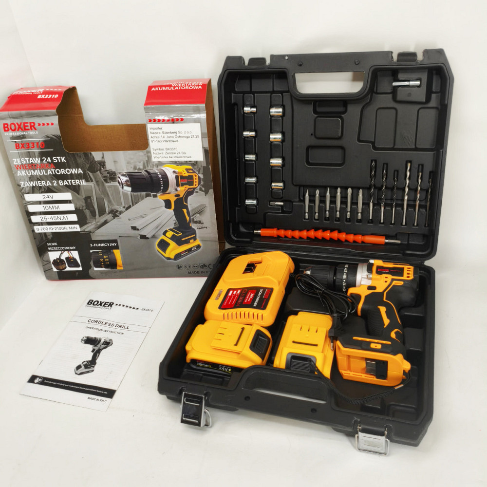 Профессиональная электрическая отвертка, Шуруповерт с битами и сверлами, Шуруповерт с кейсом DX-39 Львов - изображение 7