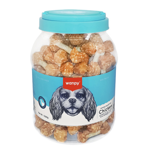 Wanpy Chicken Jerky & Rice Dumbells ВАНПІ КІСТКА-ГАНТЕЛЬ З КУРКОЮ ТА РИСОМ ласощі для собак Київ - фото 1