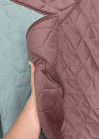 Покривало стьобане Decorator Велюр куб 220х240 см марсала (85-160) Київ