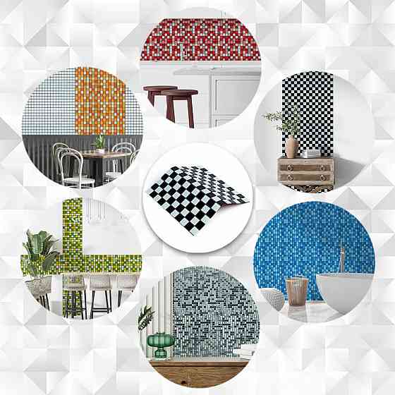 Декоративная стеклянная мозаика Шахматка Киев