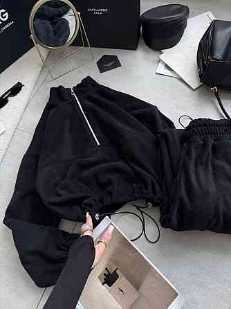 Женский теплый повседневный костюм двойка турецкий двусторонний флис полар Одесса