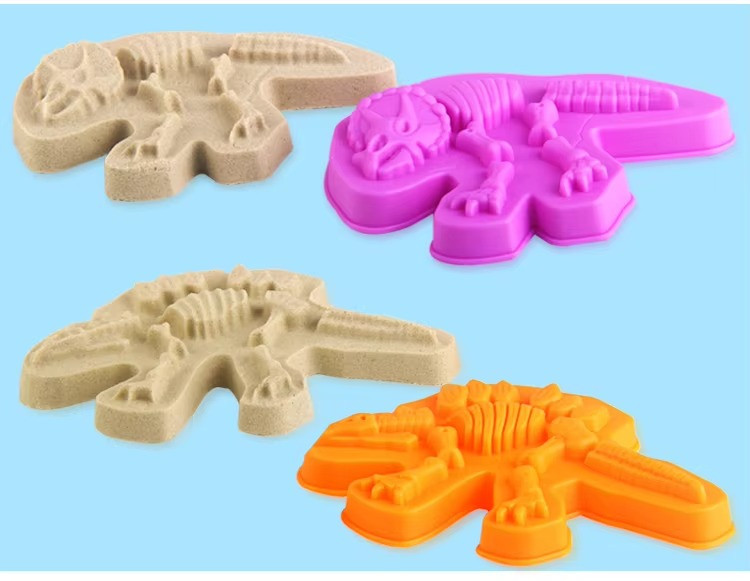 Пісок кінетичний для дітей “Світ динозаврів”, маса для ліплення набір для творчості з формами для ліплення Кам'янець-Подільський - фото 5