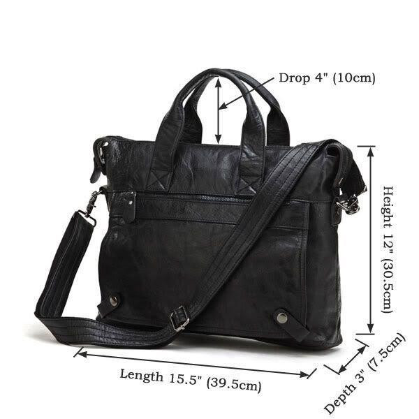 Сумка чоловіча з ручками Чорна (Vintage) Київ - фото 16