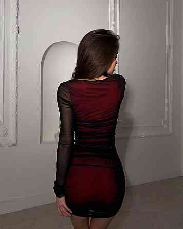 Женская элегантная праздничная мини-платье  микромасло + сетка 46-48 Одесса