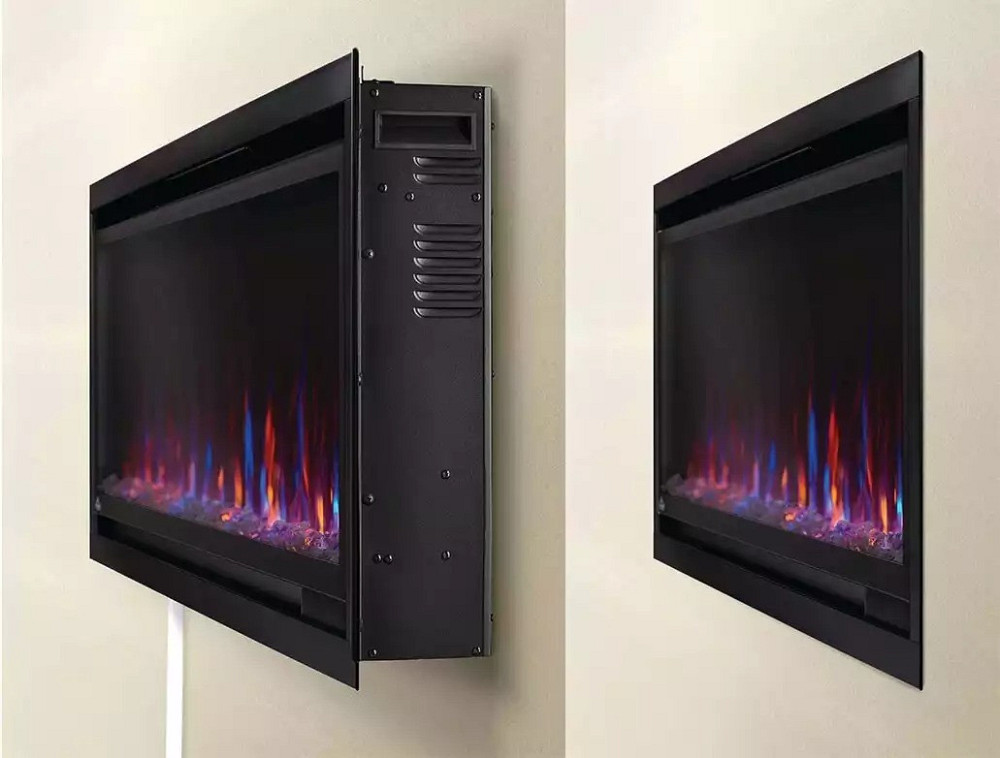 Камін електричний горизонтальний Allure Phantom 42 з металевою сіткою, чорний мат (NEFL42FH-MT-EU) Код: 010734 Ровно - изображение 2