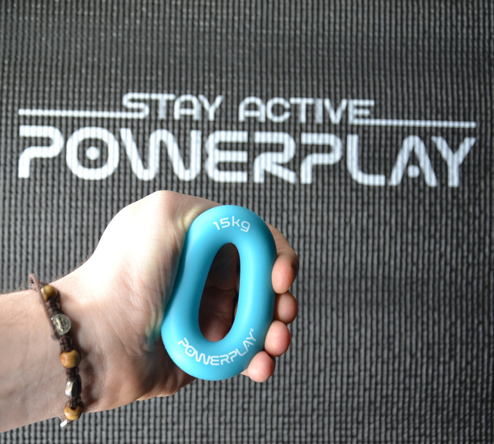 Еспандер кистьовий силіконовий PowerPlay PP-4324 Hand Grip Ring Light 15 кг. Блакитний Кам'янське - фото 9