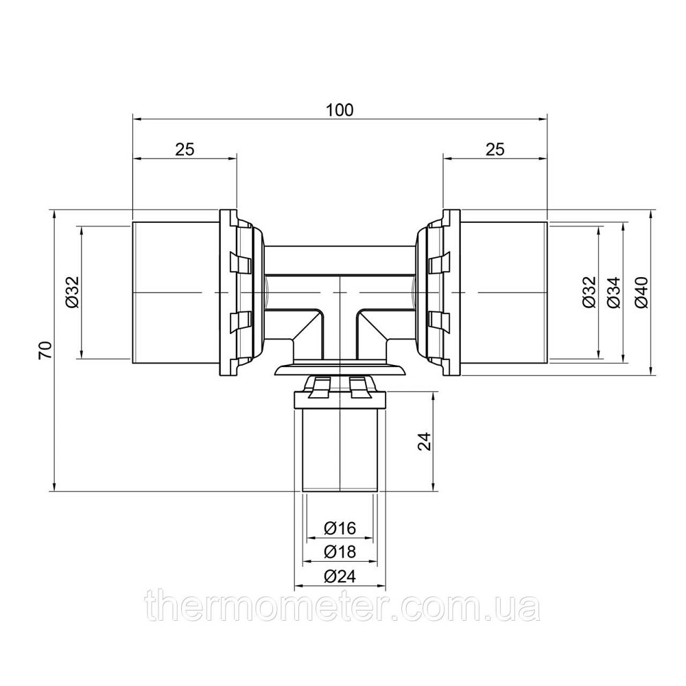 Тройник пресс Icma 32х16х32 №406 Киев - изображение 2
