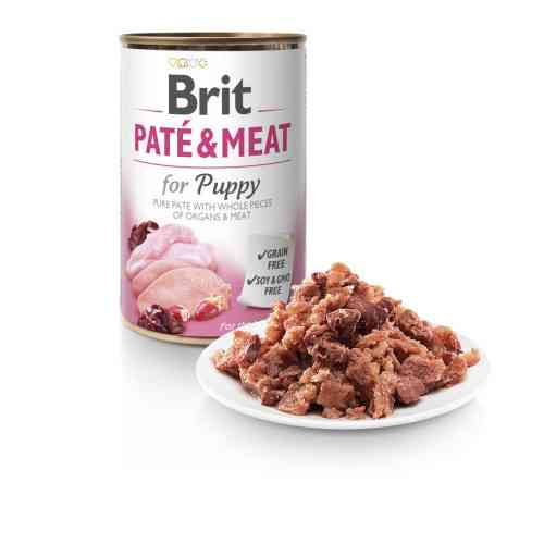 Вологий корм Brit Care Pate&Meat для цуценят, з куркою й індичкою, 400 г Київ