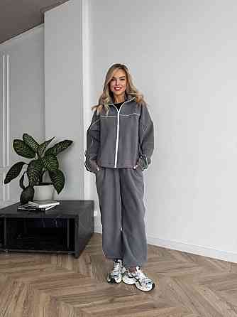 Женский теплый прогулочный костюм двойка: кофта и штаны турецкий флис Одесса