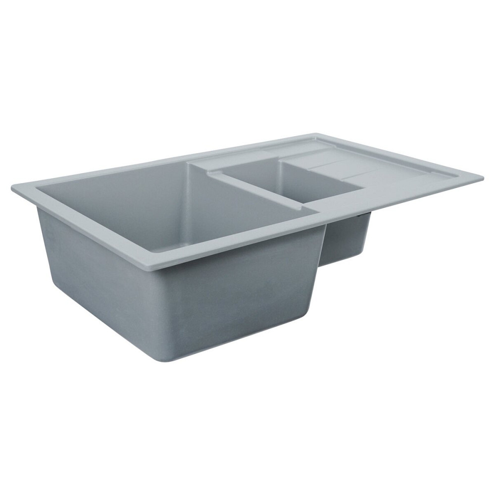 Гранітна мийка для кухні VALESO TOSKANA 7850W матова Сірий металік Коломыя - изображение 5