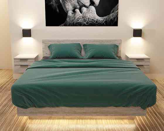 Кровать Кристалл №2 двуспальная, Самоа Димчастий, 2035х1632х850 Львов