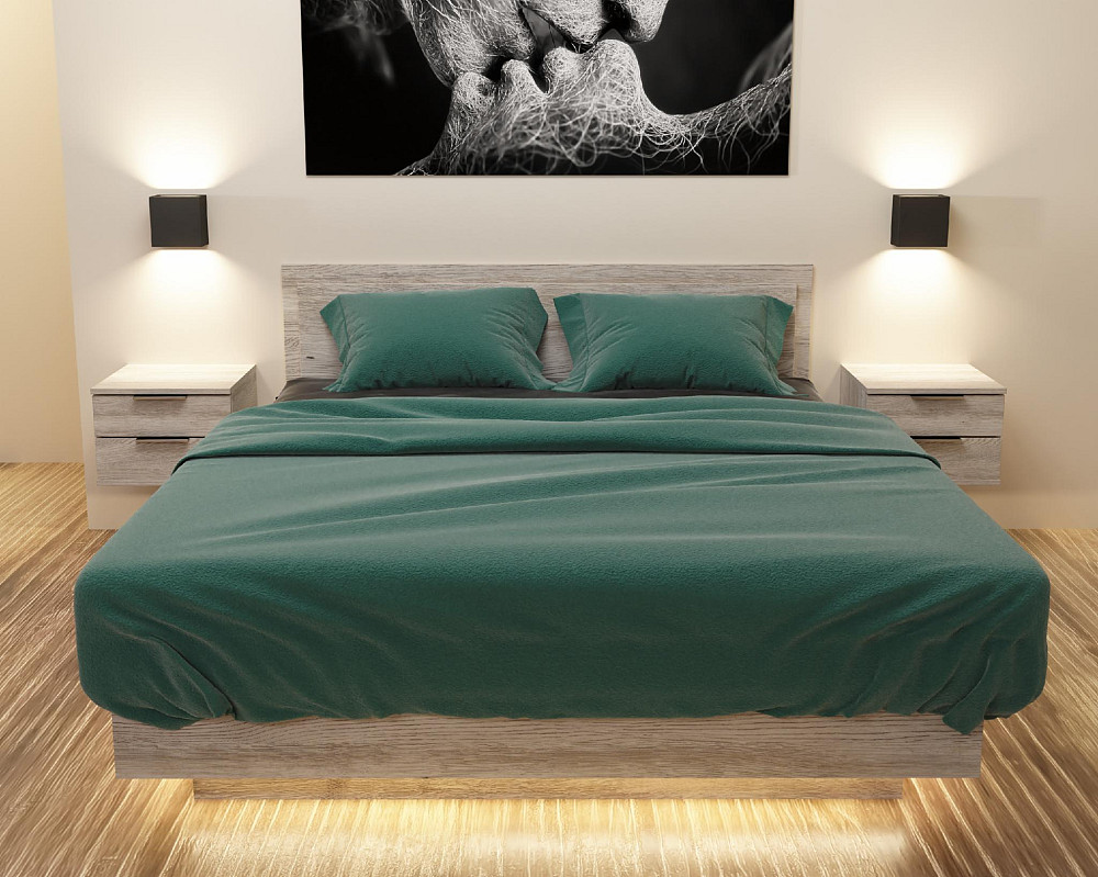 Кровать Кристалл №2 двуспальная, Самоа Димчастий, 2035х1632х850 Львов - изображение 2