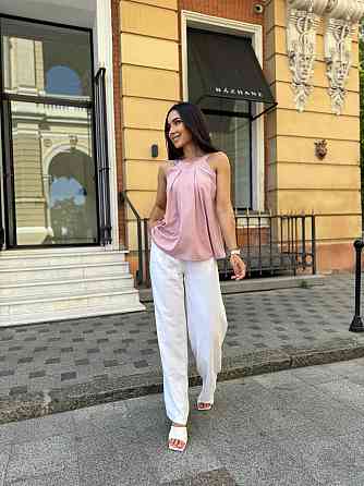 Жіноча блузка без рукавів "Mila" оптом | Батал | Розпродаж моделі Фрезовий, 50-52 Київ