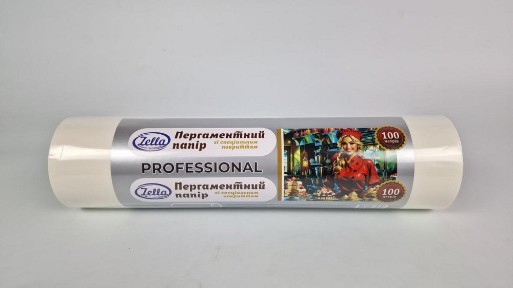 Пергамент для випікання (100 м*38 см) Zella білий силіконовий (1 рул) Харків - фото 1