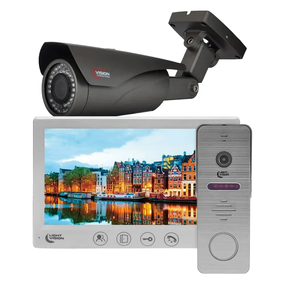 Комплект відеодомофона Light Vision з відеокамерою: домофон 7