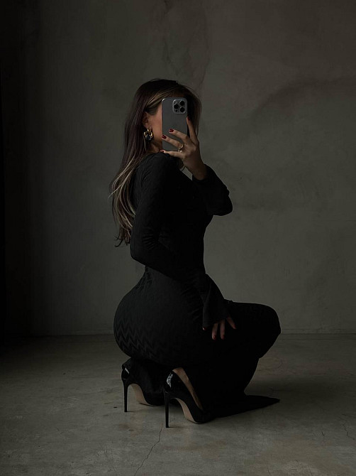 Женское элегантное, притягательное макси платье турецкое ангоро Черный, 44/46 Одесса - изображение 4