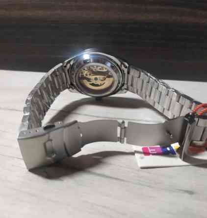 Чоловічий механічний годинник Skmei 9194 скелетон (Сріблястий) Вінниця