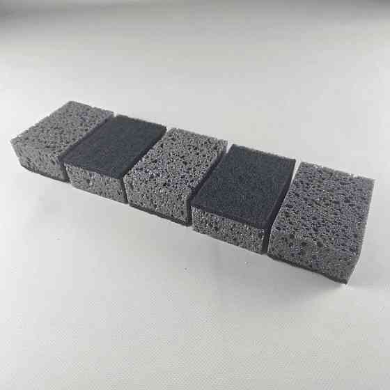 Губка кухонна для посуду 5 шт Чорна (Супер Торба) (1 пачка) Харків