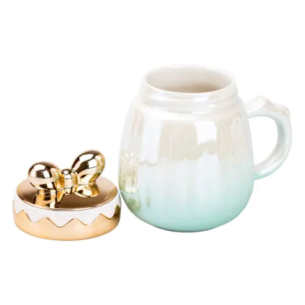 Чашка порцелянова 500 мл із кришкою Зелена HP7194GR Коломия - фото 2