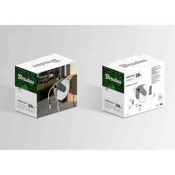 Автоматична котушка зі шлангом 1/2, 35 м і приладдям, WHITE LINE, WL-W6B35 Bradas Польща Одеса