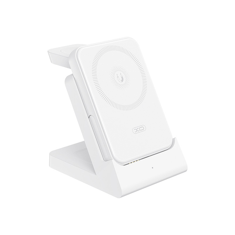 Бездротовий зарядний пристрій XO CX033 3в1 Power bank + Watch Charger + Headphone білий Львів - фото 2