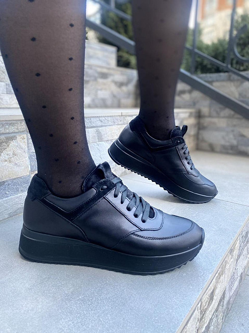 EMELI Кросівки жіночі EMELI 701/1 чорні (весна-осінь, шкіра+замша натуральна) (4122) Коломия - фото 10