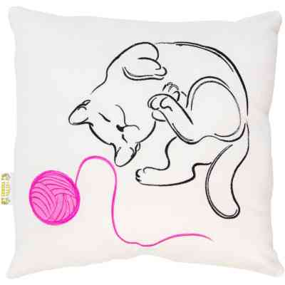 М&apos;яка іграшка Tigres Подушка Котик з клубком (ПД-0199) Вінниця