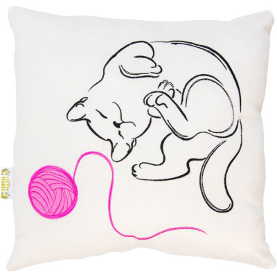 Мягкая игрушка Tigres Подушка Котик с клубком (ПД-0199) Винница - изображение 1