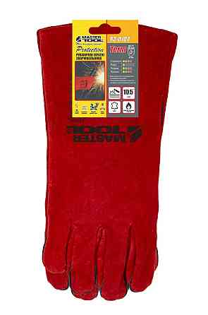 MASTERTOOL Рукавички краги зварювальника MASTERTOOL замшеві 10.5" 350 мм підвіс червоні 83-0704 Київ