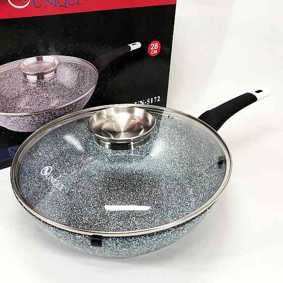 Алюмінієві сковорідки з антипригарним покриттям UNIQUE UN-5172 28 см, Сковорода для варіння TP-18 Івано-Франківськ