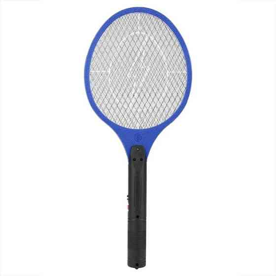 Мухобойка электрическая от насекомых, Аккумуляторный уничтожитель комаров, мошек, мух. Цвет: синий KI-14 Львов
